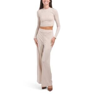 NWT HUNTER & BROWN Women's Argyle Pattern Soft Long Sleeve Shirt and Pants Set